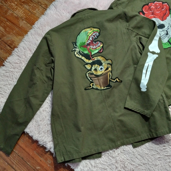 BONE IN Iron fist custom punk jacket by Rage Jackets! OOAK punk/goth patch - Picture 2 of 9